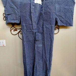 Mens Blue Kimono Jacket